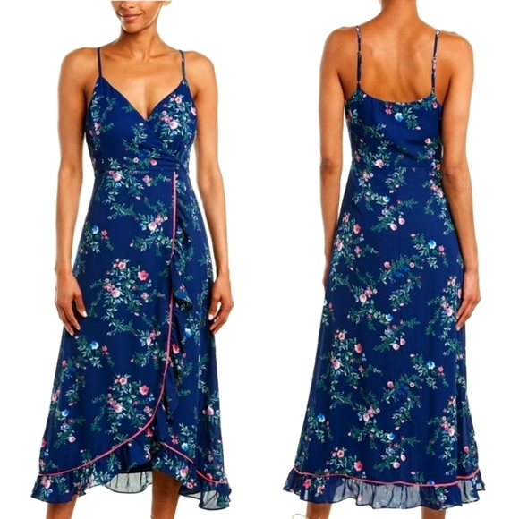 if by sea Dresses & Skirts - IF BY SEA LA Floral Wrap Midi Summer Dress Sz Med
